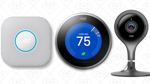 Nest 3rd Gen Learning Thermostat | $199 | AmazonNest Protect 2nd Gen Smoke + CO Alarm | $100 | AmazonNest Cam Indoor Security Camera | $139 | AmazonNest Cam Outdoor Security Camera | $149 | Amazon